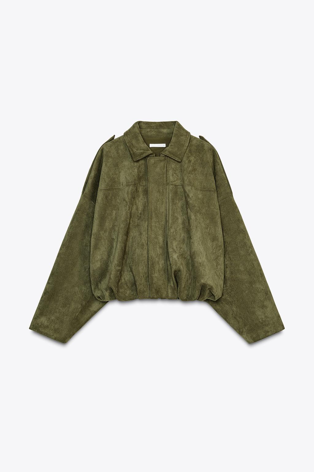 GIACCA BOMBER IN FINTA SUEDE