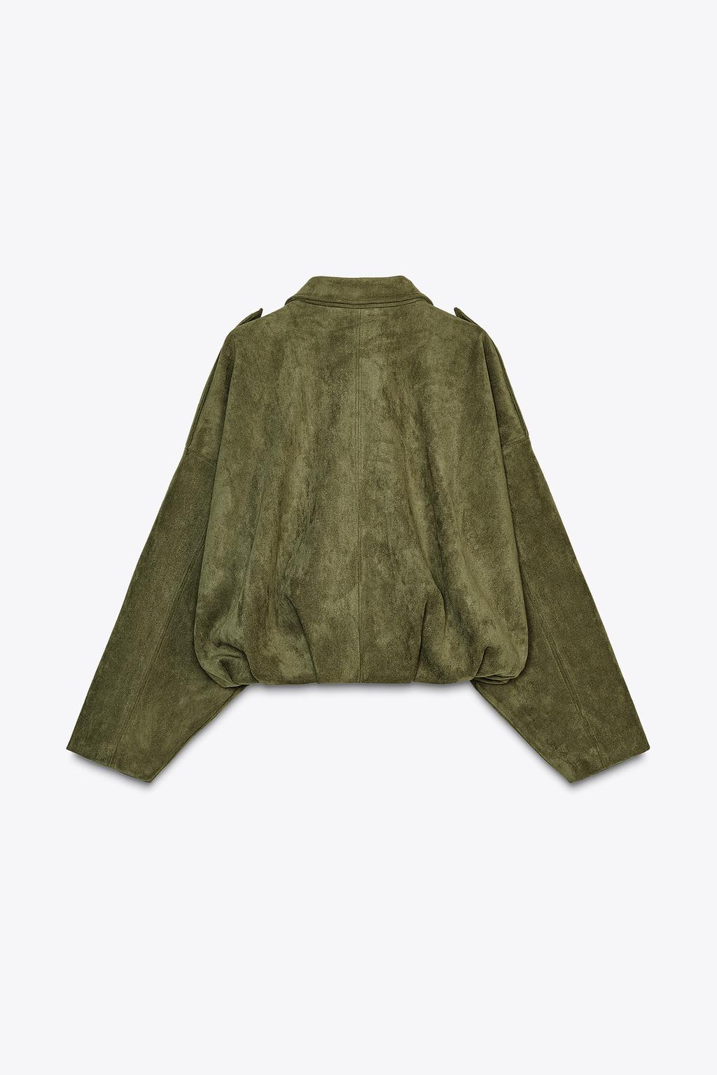 GIACCA BOMBER IN FINTA SUEDE