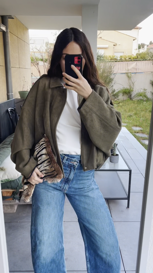 GIACCA BOMBER IN FINTA SUEDE